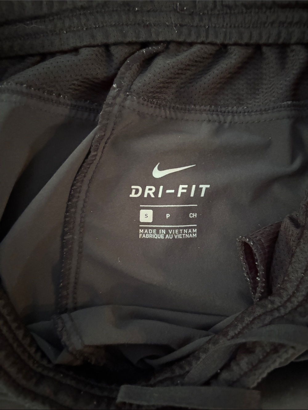 Nike Black Track Pants with White Swoosh and Reflective Accents - Picture 3 of 3